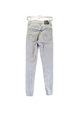 Levis Jeans Womens Size 27 Gray Mile High Super Skinny Stretchy Denim *Read*